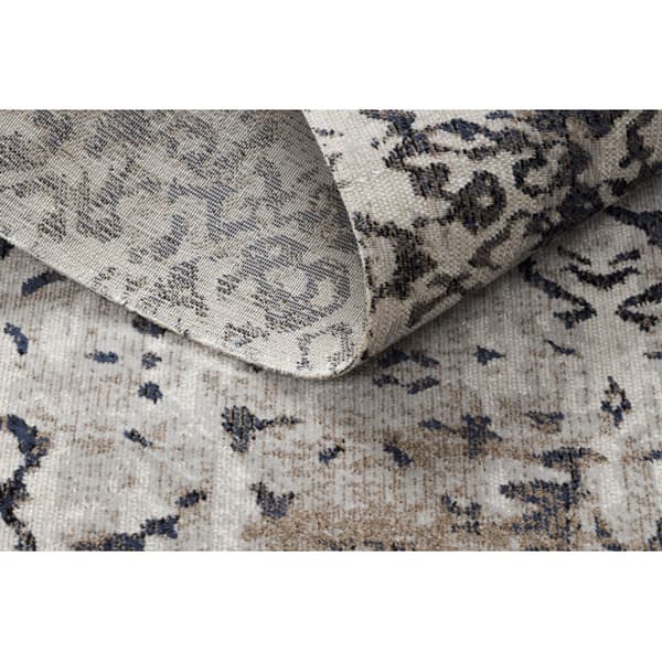 Moderni matto MUNDO E0681 ornamentti, runko vintage ulkona beige / musta, 80x150 cm