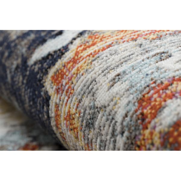 Moderni matto MUNDO E0671 itämainen vintage ulkona musta / keltainen, 160x220 cm