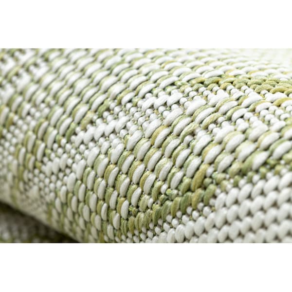 Matta SISAL SION Löpare, Palmblad, tropiska 2837 Flat vävd ecru / grön, 70x250 cm