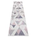 Miniatyrbild 1 av 5: Matta SISAL SION Löpare Geometric, Triangles 3006 Flat vävd ecru / rosa, 80x300 cm