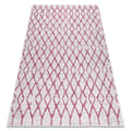 Pikkukuva 1 / 5: Matto STRING SIZAL SION Säleikkö 22129 Litteä kudottu ecru / fuksia, 80x150 cm