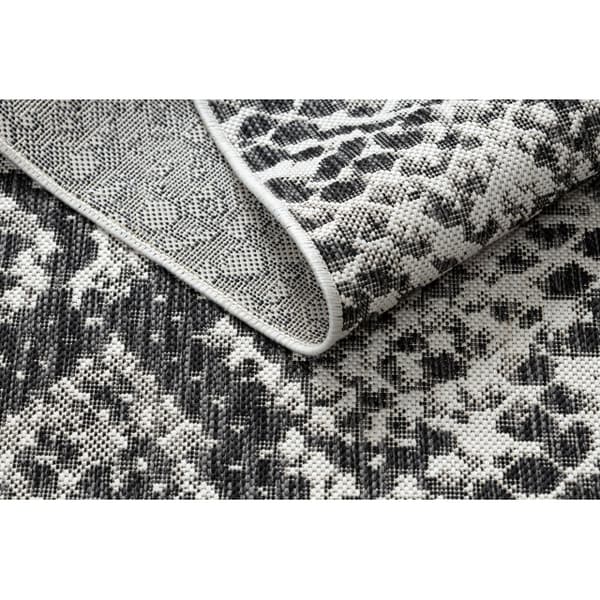 Tæppe SISAL SION Slangens hud 22162 Fladvævet ecru / sort, 160x220 cm