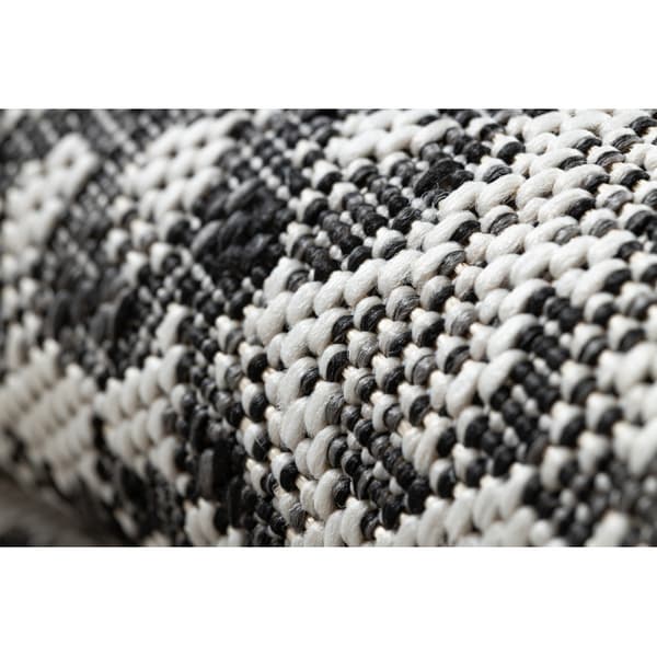 Tæppe SISAL SION Slangens hud 22162 Fladvævet ecru / sort, 160x220 cm