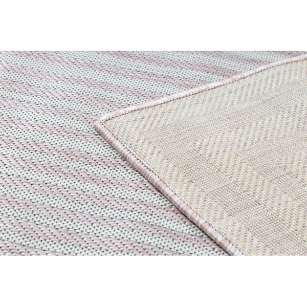Matta SISAL SION labyrint 22376 aztec Platt vävd rosa / ekru, 160x220 cm