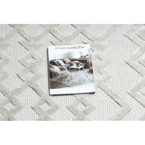 Matta SANTO SISAL 58389 Ruter, geometrisk, sicksack beige, 80x150 cm