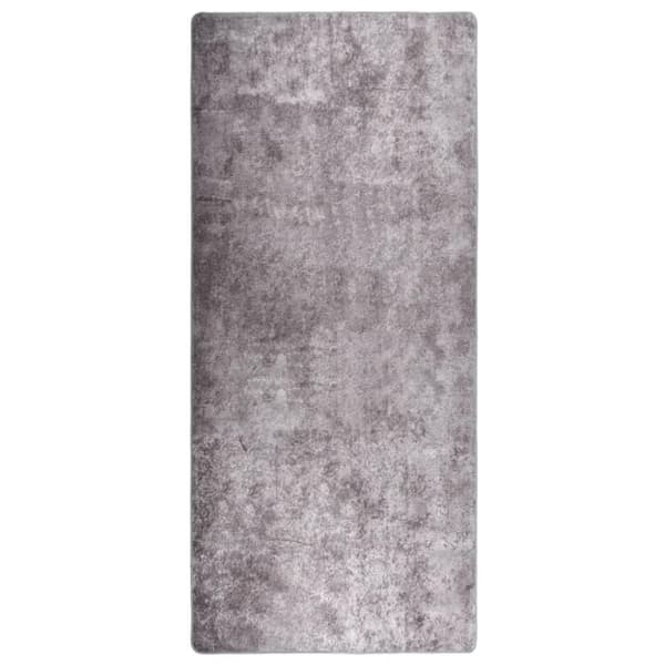 vidaXL Matto pestävä 80x300 cm harmaa liukumaton