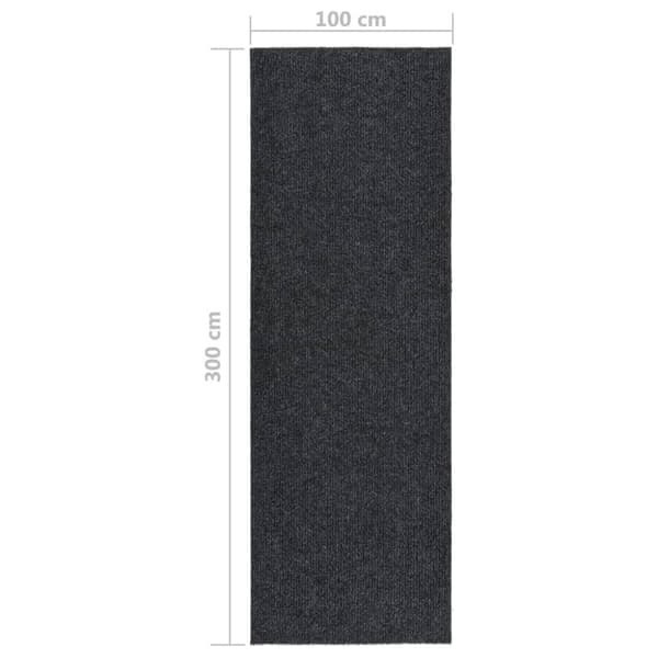 vidaXL Gångmatta 100x300 cm antracit