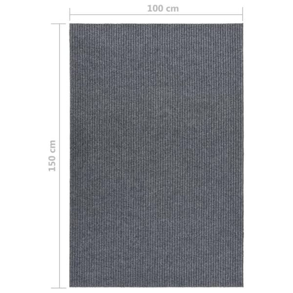 vidaXL snavsbestandig tæppeløber 100x150 cm grå