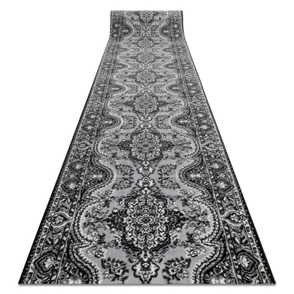 Löpare BCF MORAD Wiosna rosett grå 120 cm, 120x990 cm