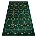 Miniatyrbild 1 av 5: Exklusiv EMERALD Matta 1010 glamour, snygg cirklar flaska grön / guld, 140x190 cm