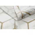 Miniatyrbild 4 av 5: Exklusiv EMERALD Matta 1014 glamour, snygg kub kräm / guld, 160x220 cm