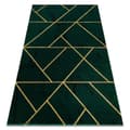 Miniatyrbild 1 av 5: Exklusiv EMERALD Matta 1012 glamour, snygg geometrisk, marble flaska grön / guld, 200x290 cm