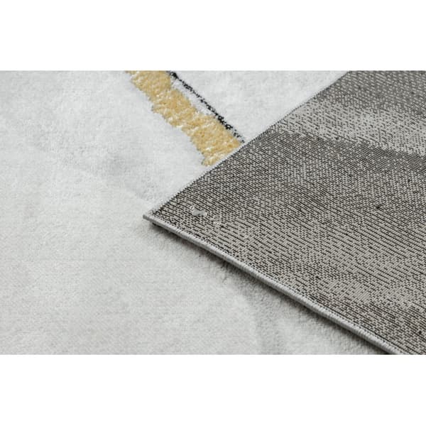 Exklusiv EMERALD Matta 1017 glamour, snygg marble svart / guld, 240x330 cm