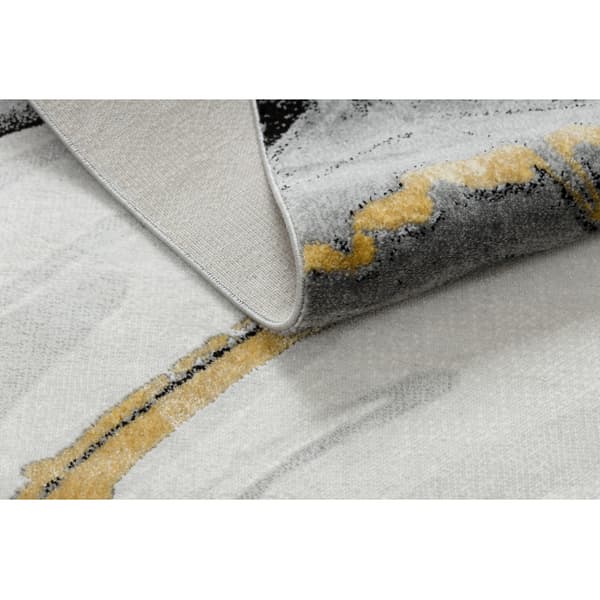 Exklusiv EMERALD Matta 1017 glamour, snygg marble svart / guld, 240x330 cm