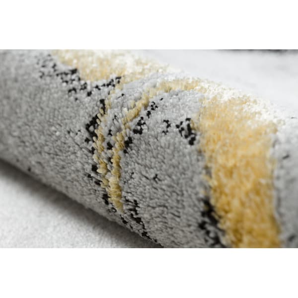 Exklusiv EMERALD Matta 1017 glamour, snygg marble svart / guld, 240x330 cm