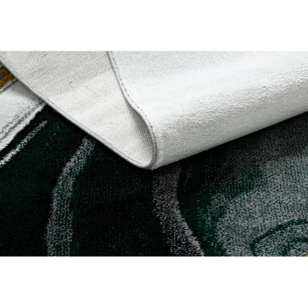 Exklusiv EMERALD Matta 1017 glamour, snygg marble flaska grön / guld, 240x330 cm