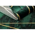 Miniatyrbild 4 av 5: Exklusiv EMERALD Matta 1022 glamour, snygg geometrisk, marble flaska grön / guld, 240x330 cm
