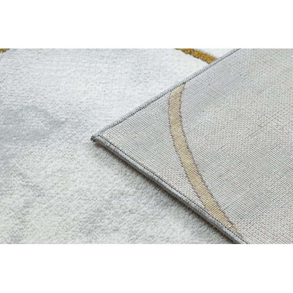 Exklusiv EMERALD Matta 1016 glamour, snygg art deco, marble kräm / guld, 120x170 cm