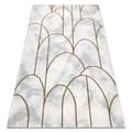 Pikkukuva 1 / 5: Matto EMERALD yksinomainen 1016 glamouria, tyylikäs art deco, marmori kerma / kulta-, 160x220 cm
