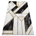 Miniatyrbild 1 av 5: Exklusiv EMERALD Matta 1015 glamour, snygg marble, geometrisk svart / guld, 240x330 cm