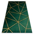 Miniatyrbild 1 av 5: Exklusiv EMERALD Matta 1013 glamour, snygg geometrisk kräm / guld, 200x290 cm