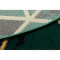 Miniatyrbild 3 av 5: Exklusiv EMERALD Matta 1020 circle - glamour, snygg marble, trianglar flaska grön / guld, cirkel 160 cm