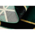 Miniatyrbild 4 av 5: Exklusiv EMERALD Matta 1020 circle - glamour, snygg marble, trianglar flaska grön / guld, cirkel 160 cm