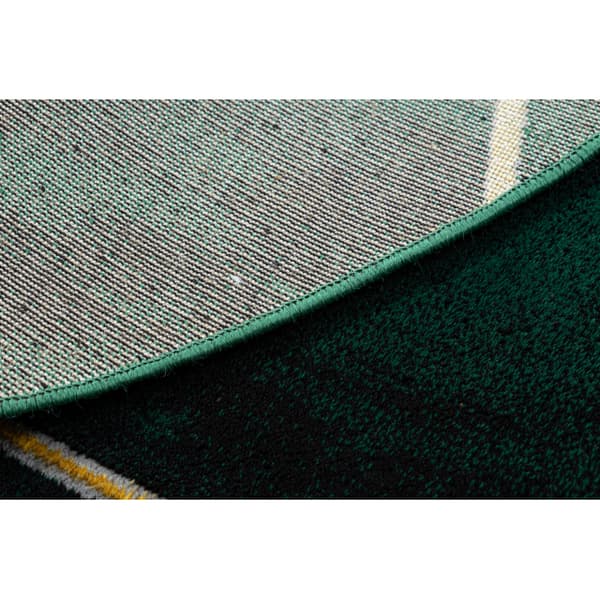 Exklusiv EMERALD Matta 1022 circle - glamour, snygg marble, geometriskflaska grön / guld, cirkel 120 cm