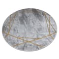 Miniatyrbild 1 av 5: Exklusiv EMERALD Matta 1022 circle - glamour, snygg marble, geometrisk grå / guld, cirkel 160 cm