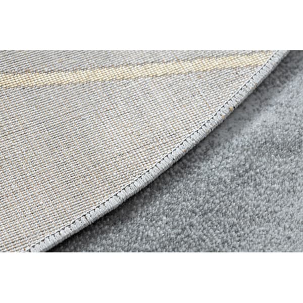 Tæppe EMERALD eksklusiv 1022 cirkel - glamour, stilfuld marmor, geometrisk grå / guld, cirkel 200 cm