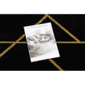 Miniatyrbild 2 av 5: Exklusiv EMERALD Matta 1012 circle - glamour, snygg marble, geometrisk svart / guld, cirkel 200 cm