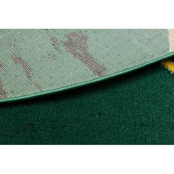 Tæppe EMERALD eksklusiv 1012 cirkel - glamour, stilfuld marmor, geometrisk flaske grøn / guld, cirkel 160 cm