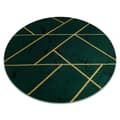 Miniatyrbillede 1 af 5: Tæppe EMERALD eksklusiv 1012 cirkel - glamour, stilfuld marmor, geometrisk flaske grøn / guld, cirkel 160 cm