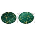 Miniatyrbild 2 av 5: Exklusiv EMERALD Matta 1013 circle - glamour, snygg geometrisk flaska grön / guld, cirkel 200 cm
