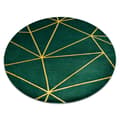 Miniatyrbild 1 av 5: Exklusiv EMERALD Matta 1013 circle - glamour, snygg geometrisk flaska grön / guld, cirkel 200 cm