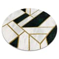 Miniatyrbild 1 av 5: Exklusiv EMERALD Matta 1015 circle - glamour, snygg marble, geometrisk flaska grön / guld, cirkel 200 cm