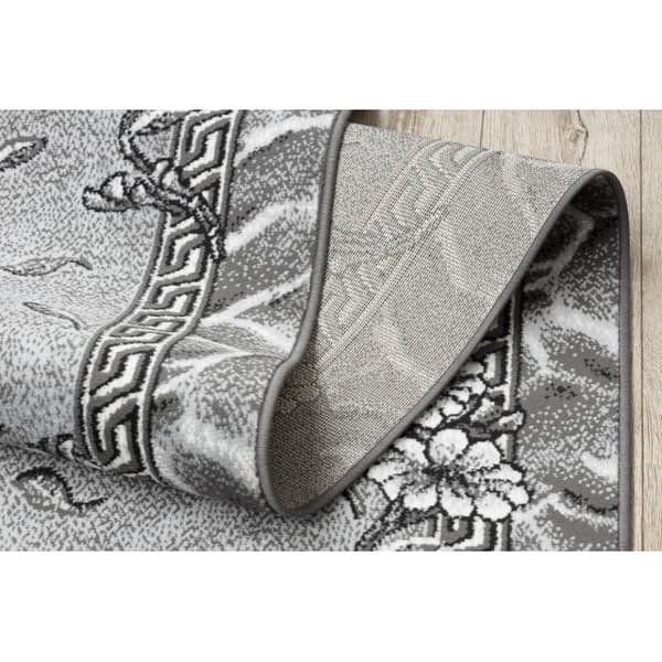 Fortovet BCF MORAD Trio blade, blomster grå 100 cm, 100x230 cm