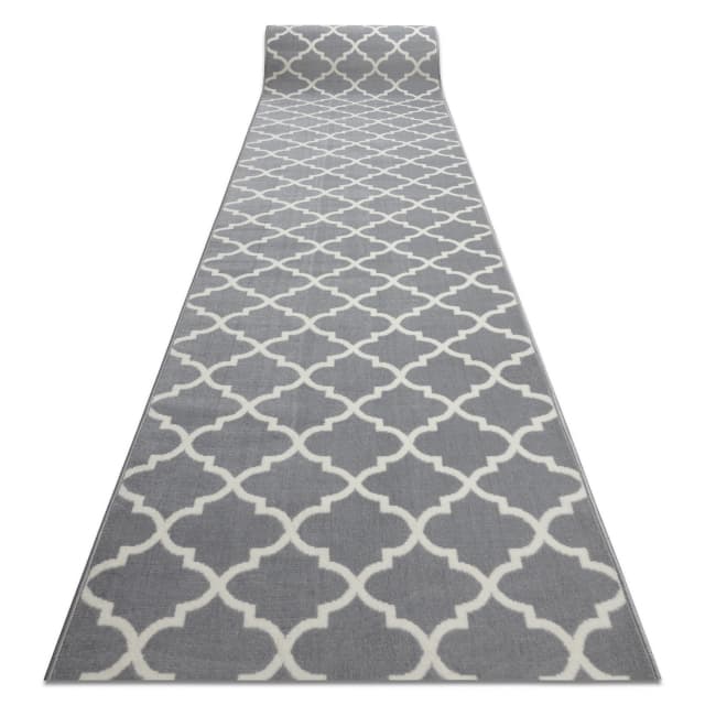 Löpare BCF MORAD Trelis Marockansk spaljé grå / kräm 70 cm, 70x930 cm
