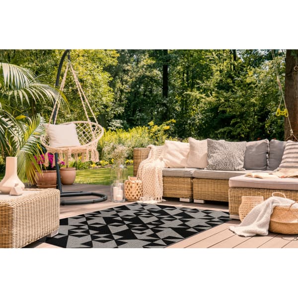 MATTO STRING SIZAL FLOORLUX 20489 hopea / musta KOLMIOT, 240x330 cm