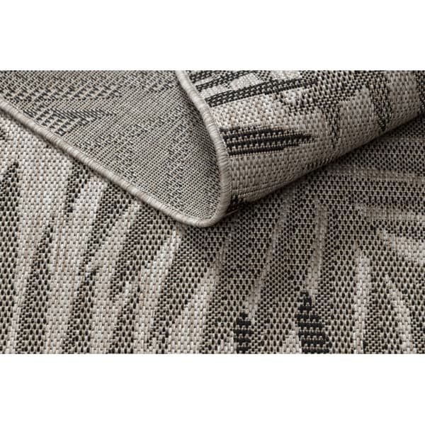 MATTO STRING SIZAL FLOORLUX 20504 LEHDET hopea / musta JUNGLE, 120x170 cm