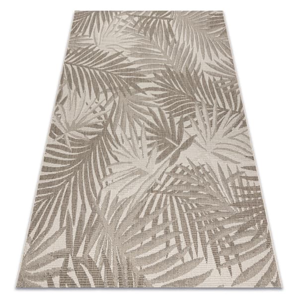 MATTA SIZAL FLOORLUX 20504 LÖV champagne / taupe JUNGLE, 60x110 cm