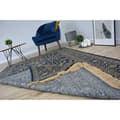 Miniatyrbild 5 av 5: Matta WINDSOR 22935 JACQUARD marin - Flowers, 120x170 cm