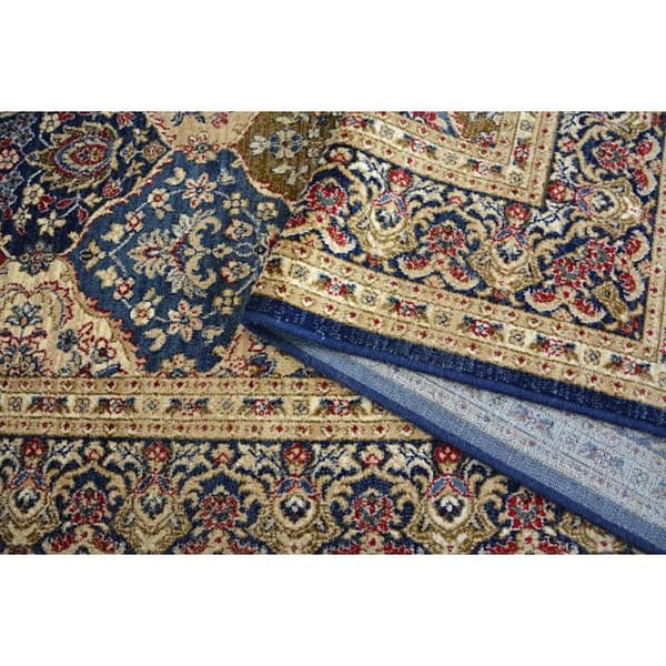 Tæppe WINDSOR 22937 rosetter kvaster traditionel mørkblå , 120x170 cm