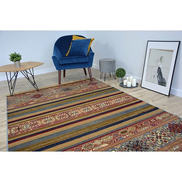 Matta WINDSOR 22890 ETHNIC blå burgund, 120x170 cm