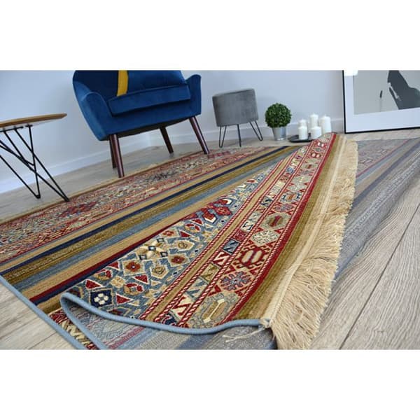 Matta WINDSOR 22890 ETHNIC blå burgund, 120x170 cm
