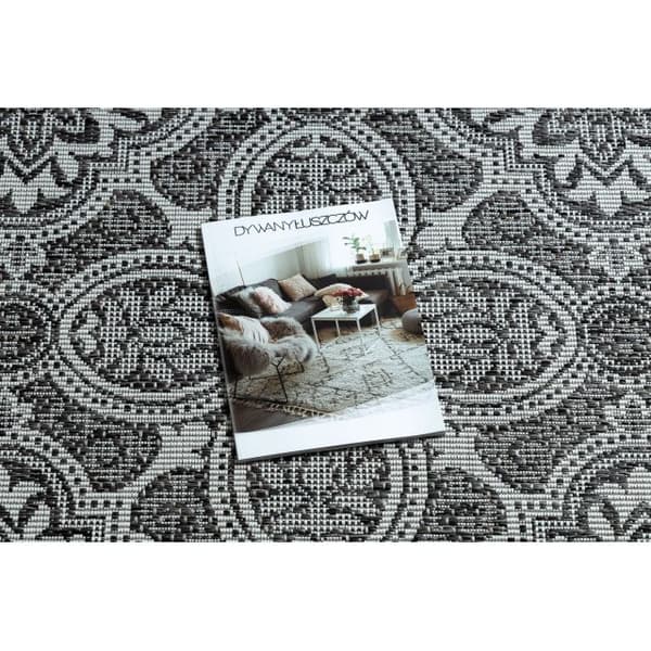 Sisaltæppe SISAL LOFT 21193 hjul BOHO elfenben/sølv/grå, cirkel 120 cm