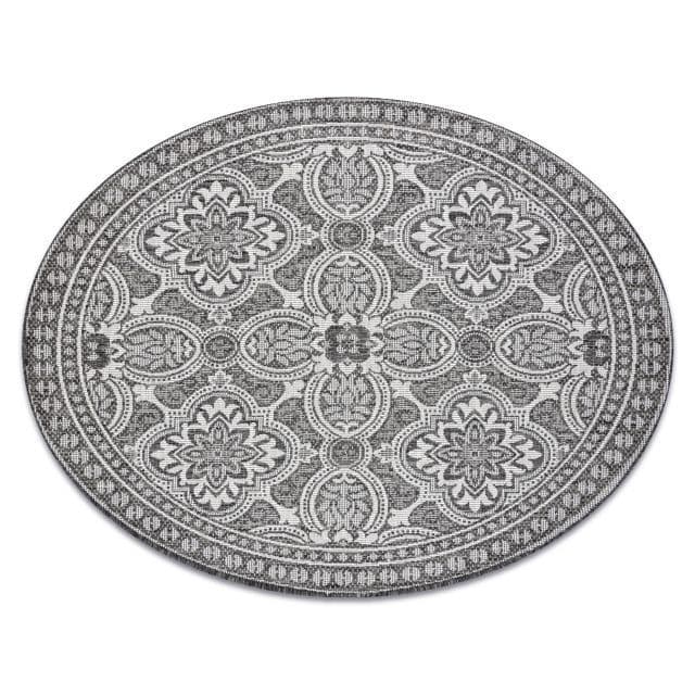 Matta SISAL LOFT 21193 BOHO cirkel ivory/silver/grå, cirkel 120 cm