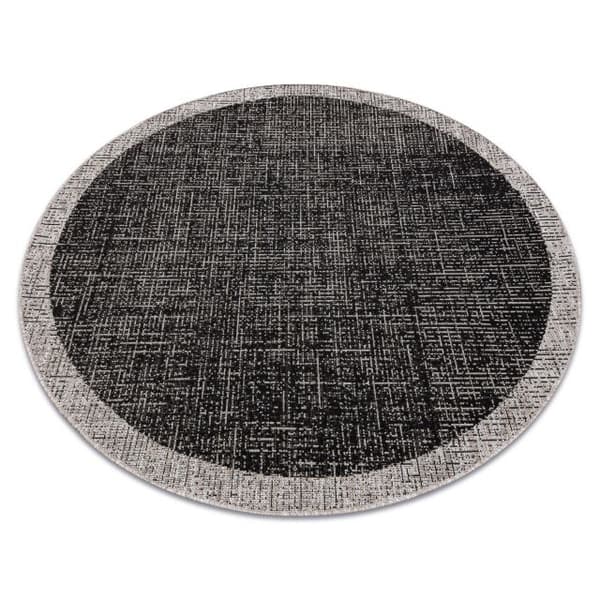 MATTA SIZAL FLOORLUX CIRKEL 20401 Ram svart / silver , cirkel 120 cm