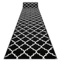 Pikkukuva 1 / 5: Matto BCF MORAD Trelis Marokkolainen apila musta / kerma 90 cm, 90x920 cm