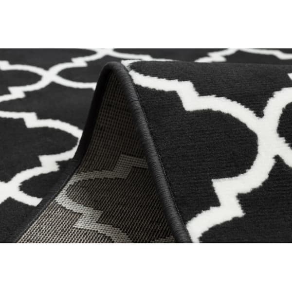 Matto BCF MORAD Trelis Marokkolainen apila musta / kerma 100 cm, 100x440 cm